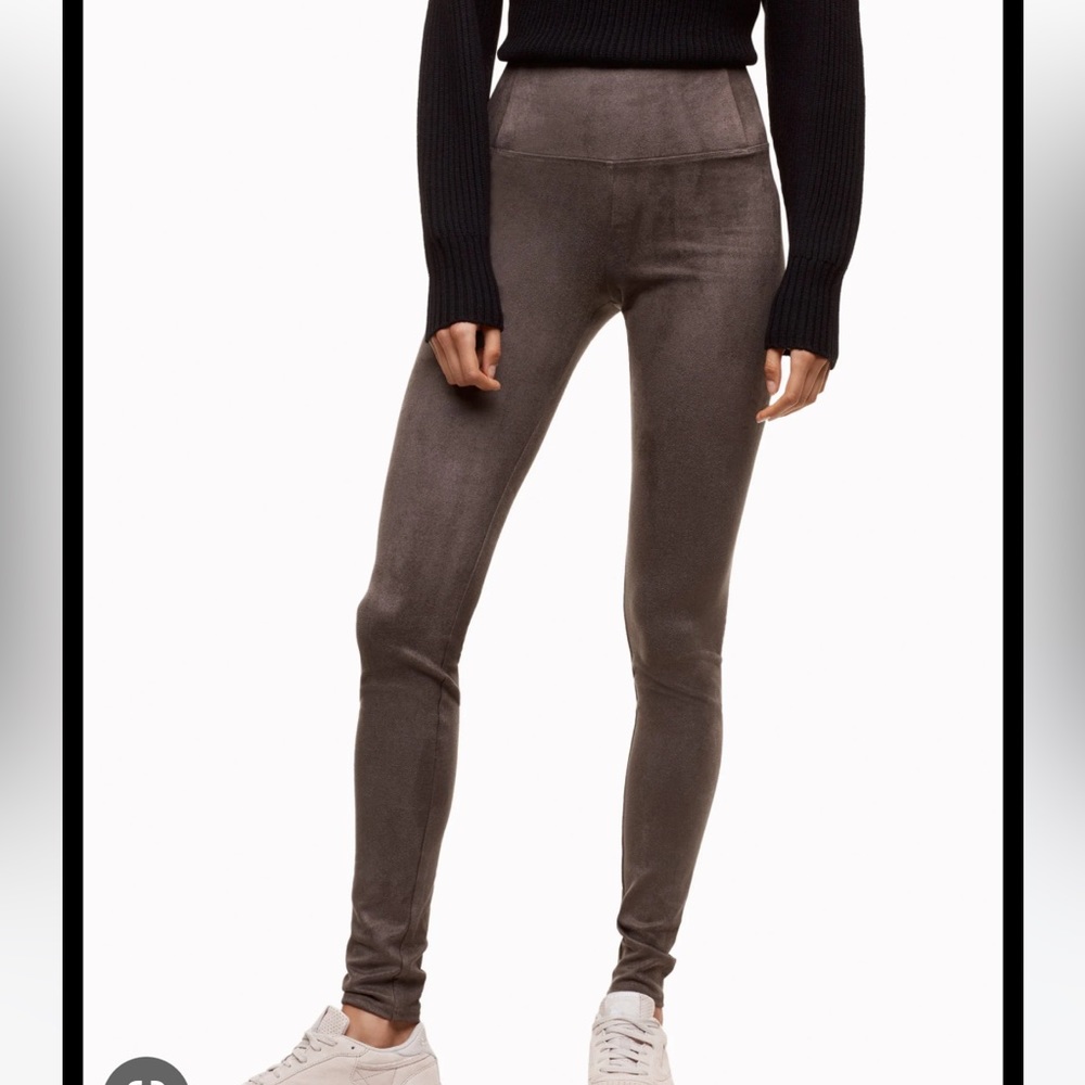 Aritzia suede leggings